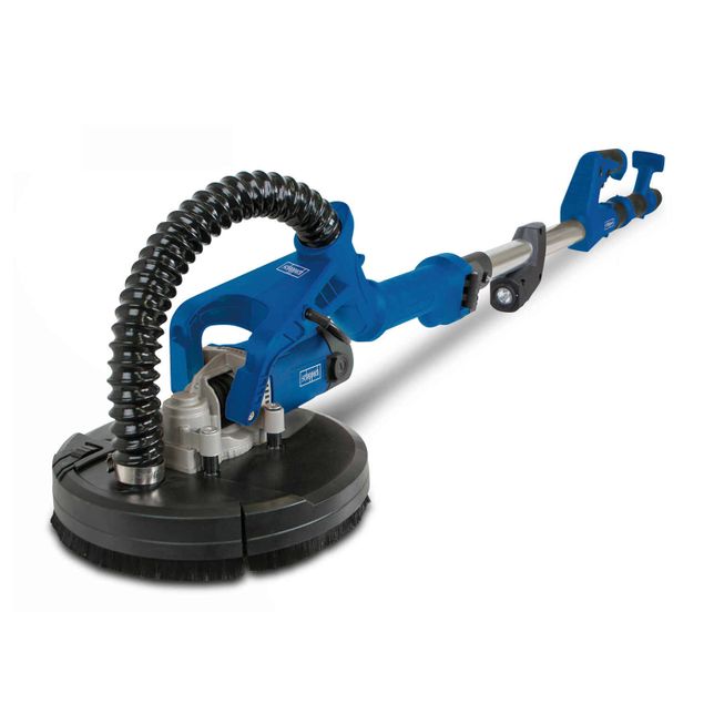Scheppach wall ceiling sander with flexible shaft and two sanding heads.